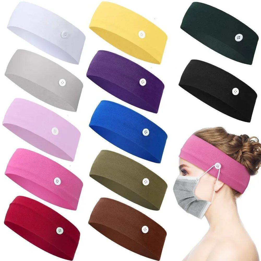 12 pcs Nurse Button Ear Protection Holders Soft Cotton Wide Comfort